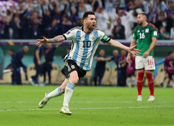Messi comemorou o gol e fim da nhaca argentina na Copa do Catar