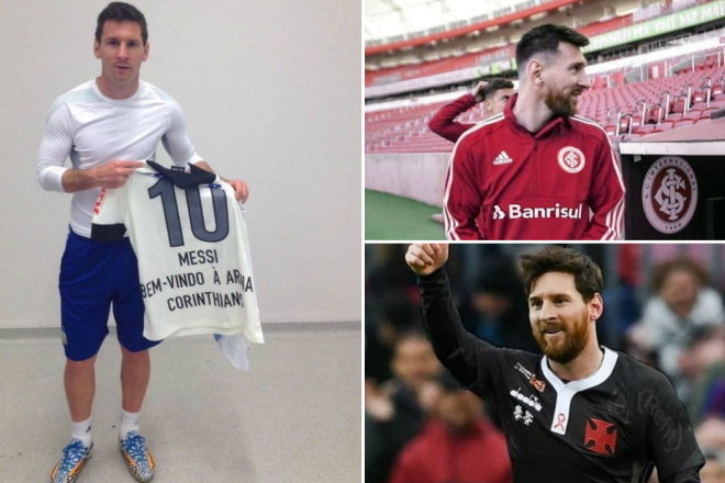 Messi no Brasil? Torcedores sonham com craque vestindo camisas de clubes  brasileiros – LANCE!