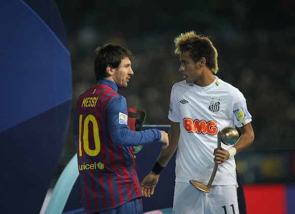 Messi, Neymar, Barcelona x Santos, Mundial 2011,