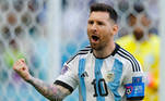 Messi vibra com gol marcado pela Argentina contra a Arábia Saudita na estreia das duas seleções na Copa do Mundo