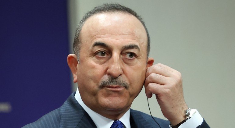 Mevlüt Çavusoglu, ministro das Relações Exteriores da Turquia, em evento oficial
