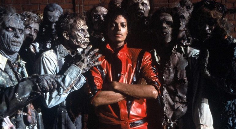 Michael Jackson, em 1983, no clipe de "Thriller"