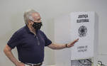 O ex-presidente Michel Temer (MDB) votou pouco depois das 7h da manhã, em sua seção na PUC, em Perdizes, zona oeste de São Paulo