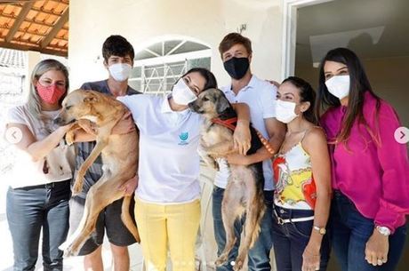 Michelle Bolsonaro adota dois cachorros