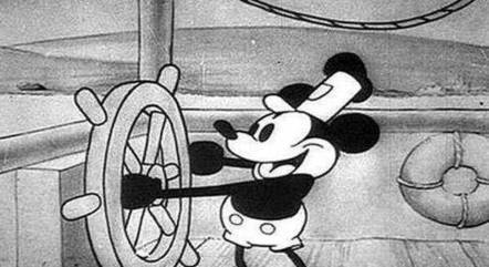 Mickey Mouse em cena do curta 'O Vapor Willie'