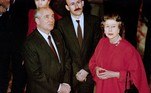 Mikhail Gorbachev, último líder da União Soviética, reunido com a rainha, no Reino Unido, em 1989, dois anos antes da dissolução das Repúblicas Socialistas. O político russo morreu no fim de agosto deste ano