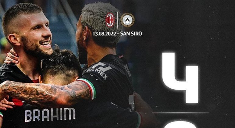 Milan, 4 X 2 na Udinese