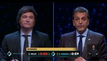 Argentina tem debate em meio à disputa acirrada entre Massa e Milei