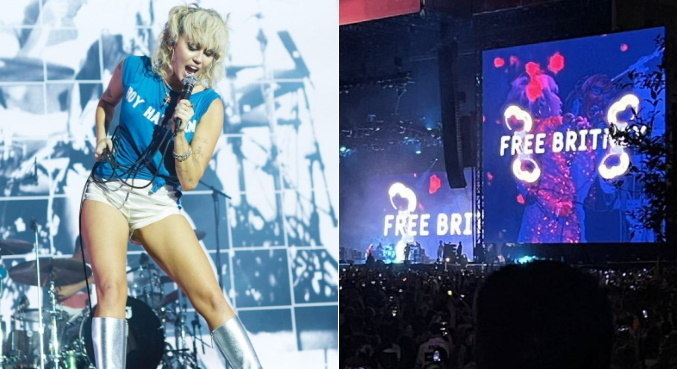 Cantora Miley Cyrus fez campanha pelo fim da tutela de Britney Spears 
