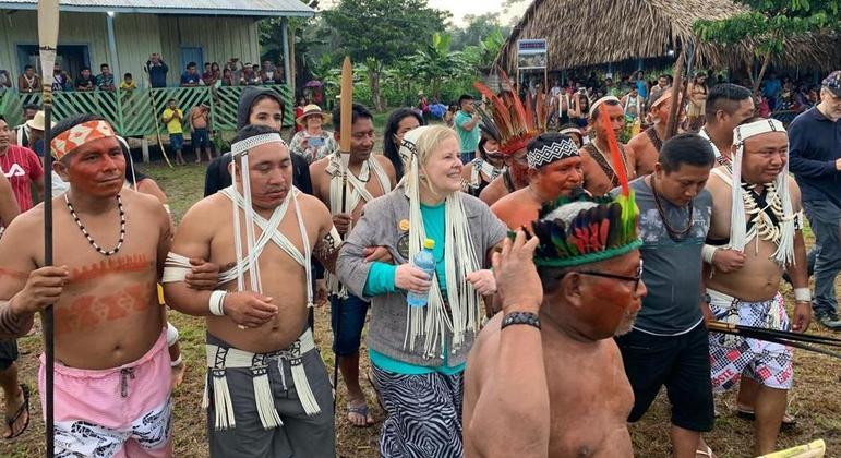 Ministra Rosa Weber, presidente do CNJ e do STF, em visita aos povos indígenas, nesta terça-feira (22) 