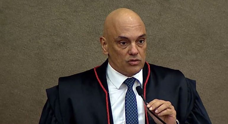 Ministro Alexandre de Moraes durante posse como presidente do TSE