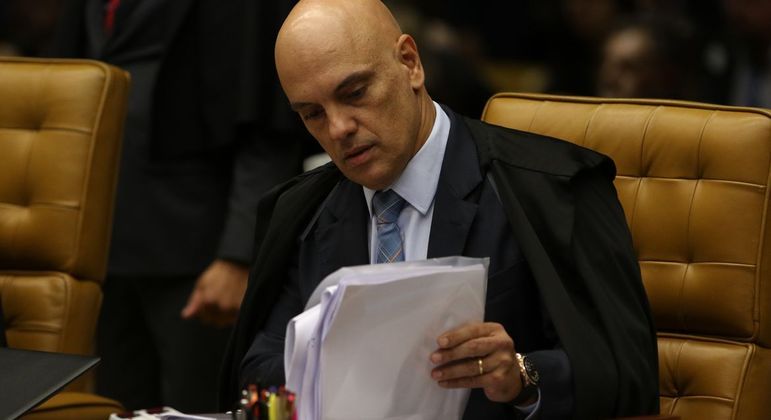 Ministro Alexandre de Moraes, na ocasião em que foi eleito presidente do TSE — 14/06/2022