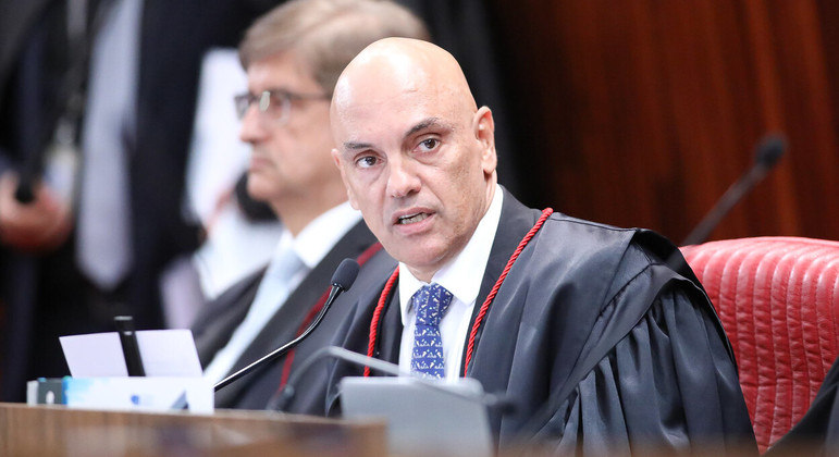 Ministro Alexandre de Moraes em sessão do TSE