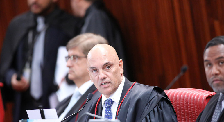 O ministro do Supremo Tribunal Federal (STF) Alexandre de Moraes durante audiência