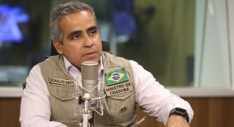 Ministro da Cidadania, Ronaldo Vieira Bento, durante entrevista