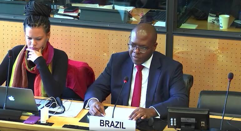 Ministro Silvio Almeida durante a 76ªSessão do Comitê de Combate à Tortura das ONU, na Suíça