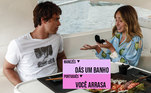 Gustavo (Caio Vegatti) proporcionou um passeio de lancha para Mirela com direito a muitos presentes e até um ensaio fotográfico. Para dizer que o namorado arrasou nas surpresas, a influenciadora elogiou: 