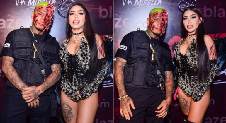 A cantora Mirella realizou nesta segunda-feira (17) uma grande festa à fantasia, na zona leste de São Paulo. Com temática de terror, o evento juntou diversas celebridades. A dona da festa deu o que falar ao chegar acompanhada do ex-marido, o dançarino Dynho Alves. Veja mais fotos