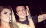 A modelo Mirella Santos e o humorista Ceará tatuaram a frase 