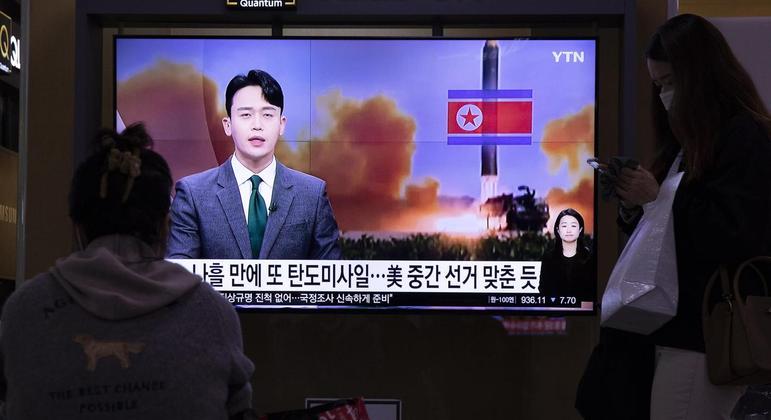 Coreia do Norte lançou mais um míssil balístico de curto alcance nesta quarta-feira (9)