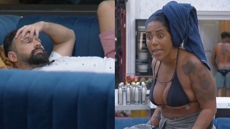 Janielle x Tálamo

Parece que todos os barracos e confusões que rolaram nos
últimos dias não foram suficientes para alguns participantes! Profundamente
chateada com o então colega, Janielle soltou tudo o que estava entalado na cara
de Tálamo e frisou que se sentiu muito traída ao descobrir que ele havia
pensado em colocá-la na Zona de Risco. O jornalista, por sua vez, fez pouco caso e disse
que a colega estava apenas querendo arranjar briga