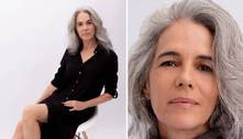 Modelo brasileira faz sucesso aos 55 anos com cabelos grisalhos