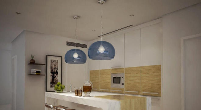 Modelo de luminária para cozinha americana