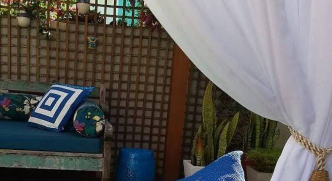 Modelo de puff tricô gigante