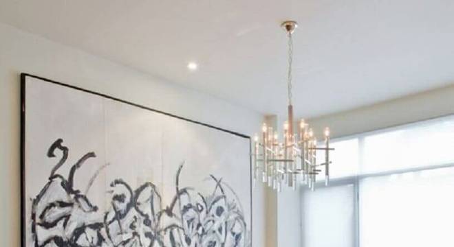 modelo de quadro decorativo grande para sala de jantar