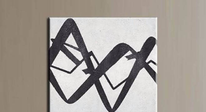 modelo de quadro preto e branco para sala 