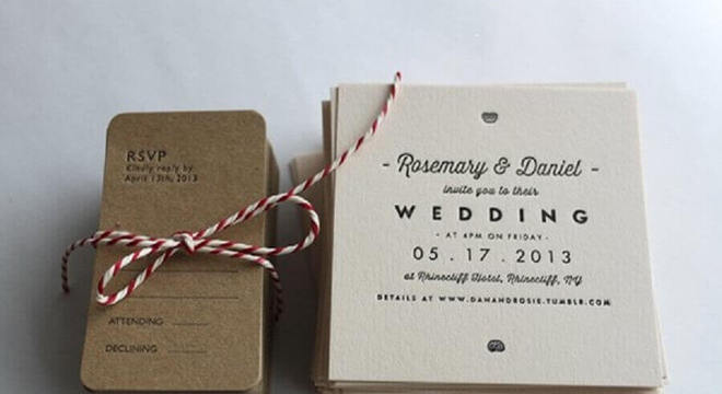 modelo simples de convite de casamento 