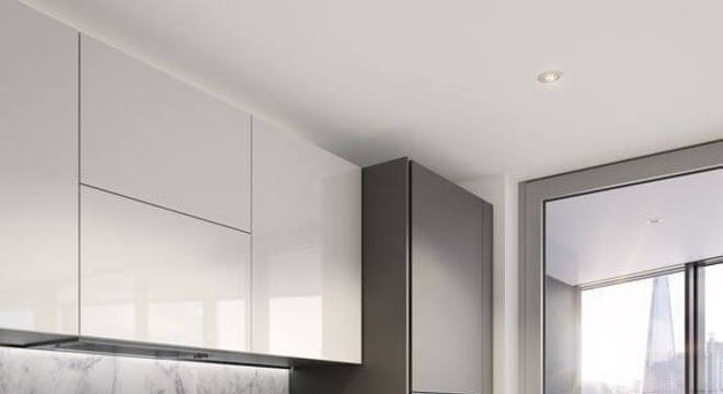 modelos de cozinha com armários cinza 