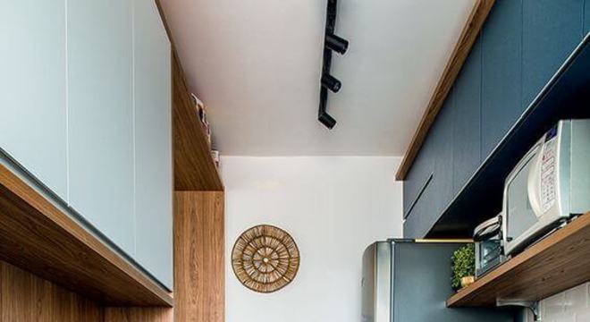 modelos de cozinha com armários em azul