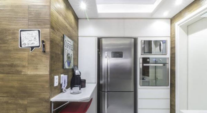 Modelos de cozinha com banqueta vermelha