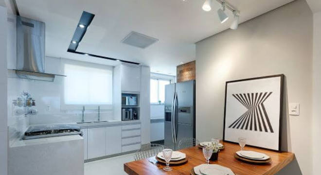 Modelos de cozinha compacta e clean