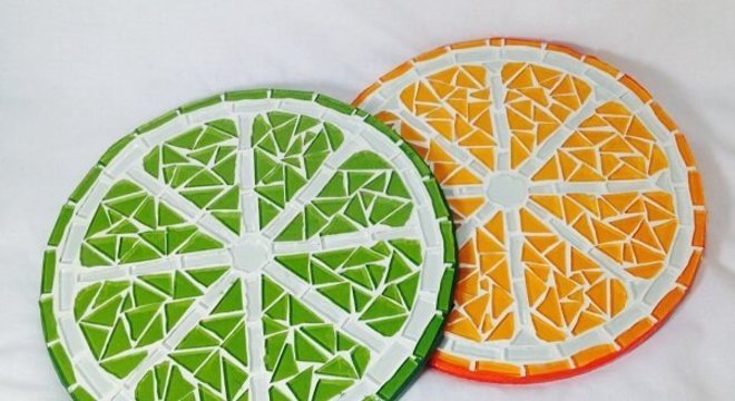 Modelos de descansos de panela em MDF com mosaico