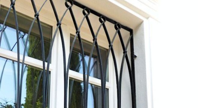 modelos de grades - grade de de janela preta 