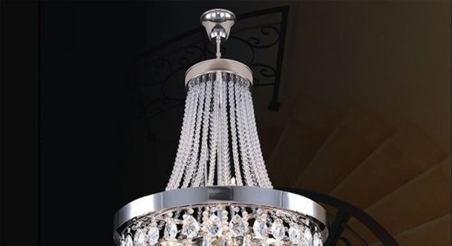 modelos de lustres - lustre em camadas de cristal