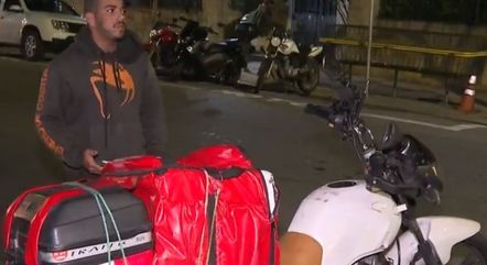 O motoboy recebeu um pacote com drogas em SP

