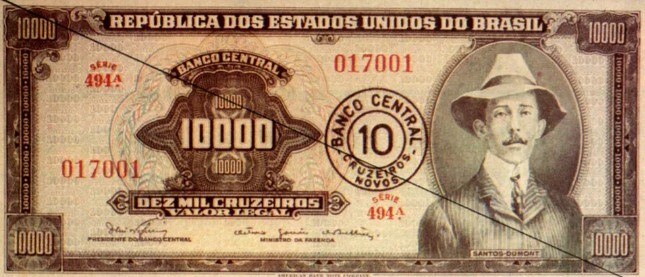 No entanto, não demorou para que a nova cédula sofresse com a inflação. Na tentativa de reverter esse processo de desvalorização, o cruzeiro novo, que tinha caráter temporário, chegou ao mercado em 1967. A nova unidade cortava três zeros de todas as notas