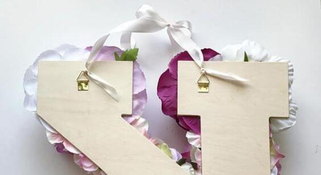 molde de letras com flores