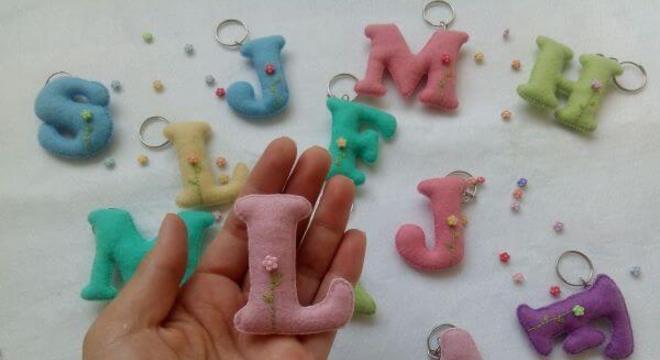 Moldes de letras em artesanato