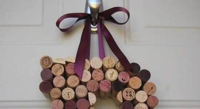 Moldes de letras para artesanato com rolhas de vinho