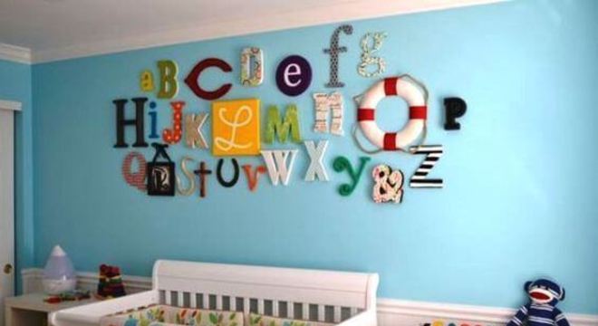 Moldes de letras para mural de quarto