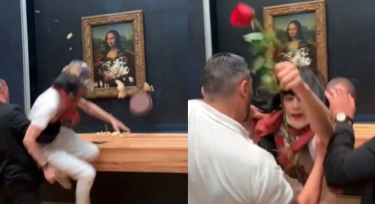 Também conhecida com Gioconda, a Mona Lisa já sofreu diversos ataques. O quadro mais famoso de Leonardo da Vinci, que está exposto no Louvre, em Paris, na França, já foi alvo de ácido, tentativa de depredação com spray e roubo. A última ação contra a obra ocorreu em 29 de maio, quando um visitante que usava peruca e estava em uma cadeira de rodas lançou uma torta em direção a ela. Devido ao histórico turbulento, a pintura também é protegida por uma placa de cristal, que impossibilitou o estrago