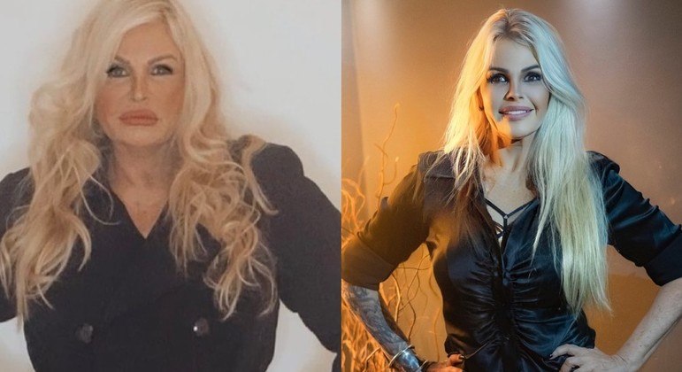 Monique Evans antes e depois de perder 20 kg