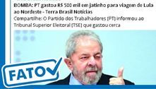 PT gastou R$ 500 mil em aluguel de jatinho de luxo para Lula