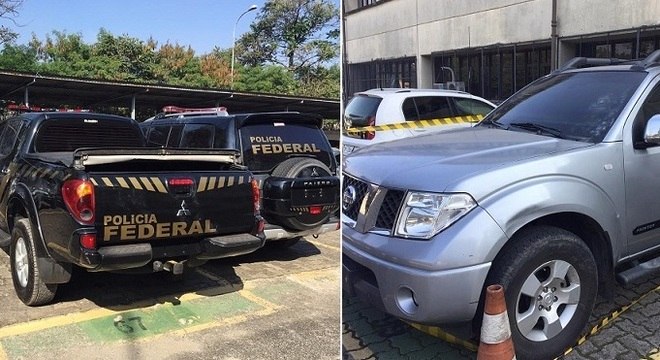 Carros envelopados para clonar viaturas da Polícia Federal