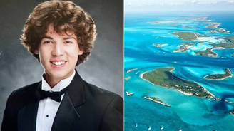 Rapaz aceita desafio de amigos, pula de navio no mar com tubarões e some (Montagem/Arquivo pessoal e Bahamas.com)