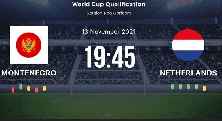 Montenegro X Neerlândia
